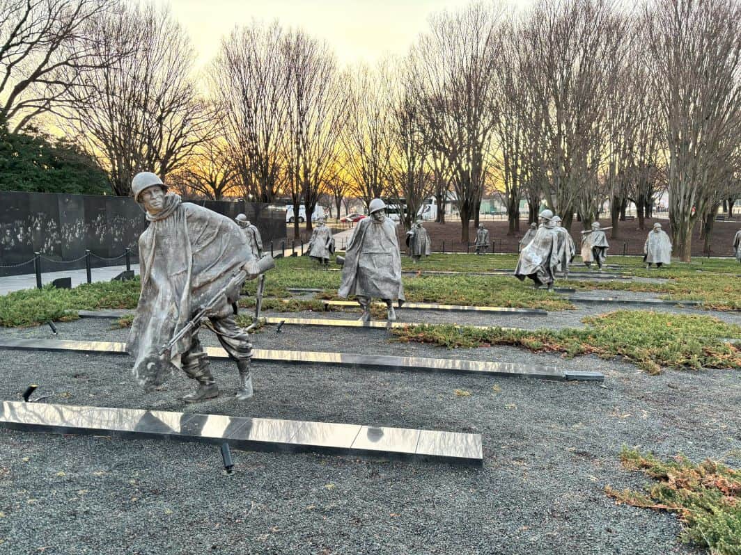 The 19 statues at The Korean War Veterans Memorial