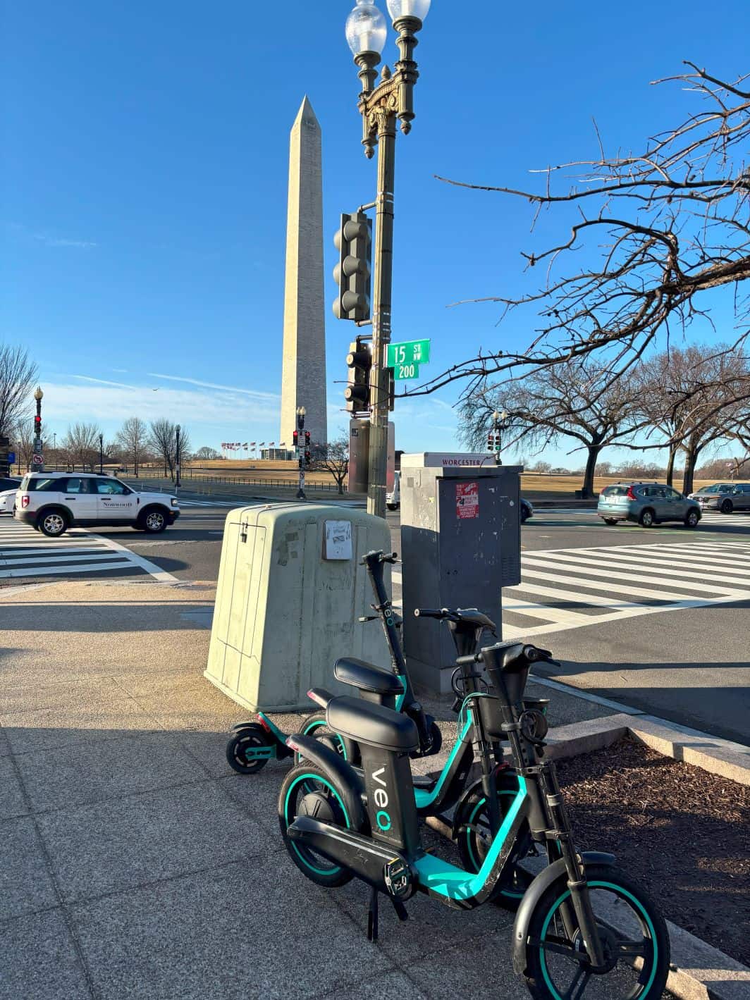 Rental scooters are available around Washington D.C. 