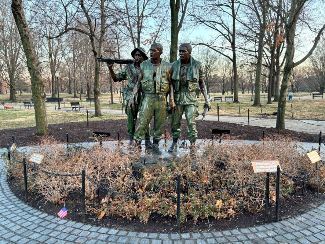 The Three Servicemen Statue at The Vietnam Veterans Memorial.