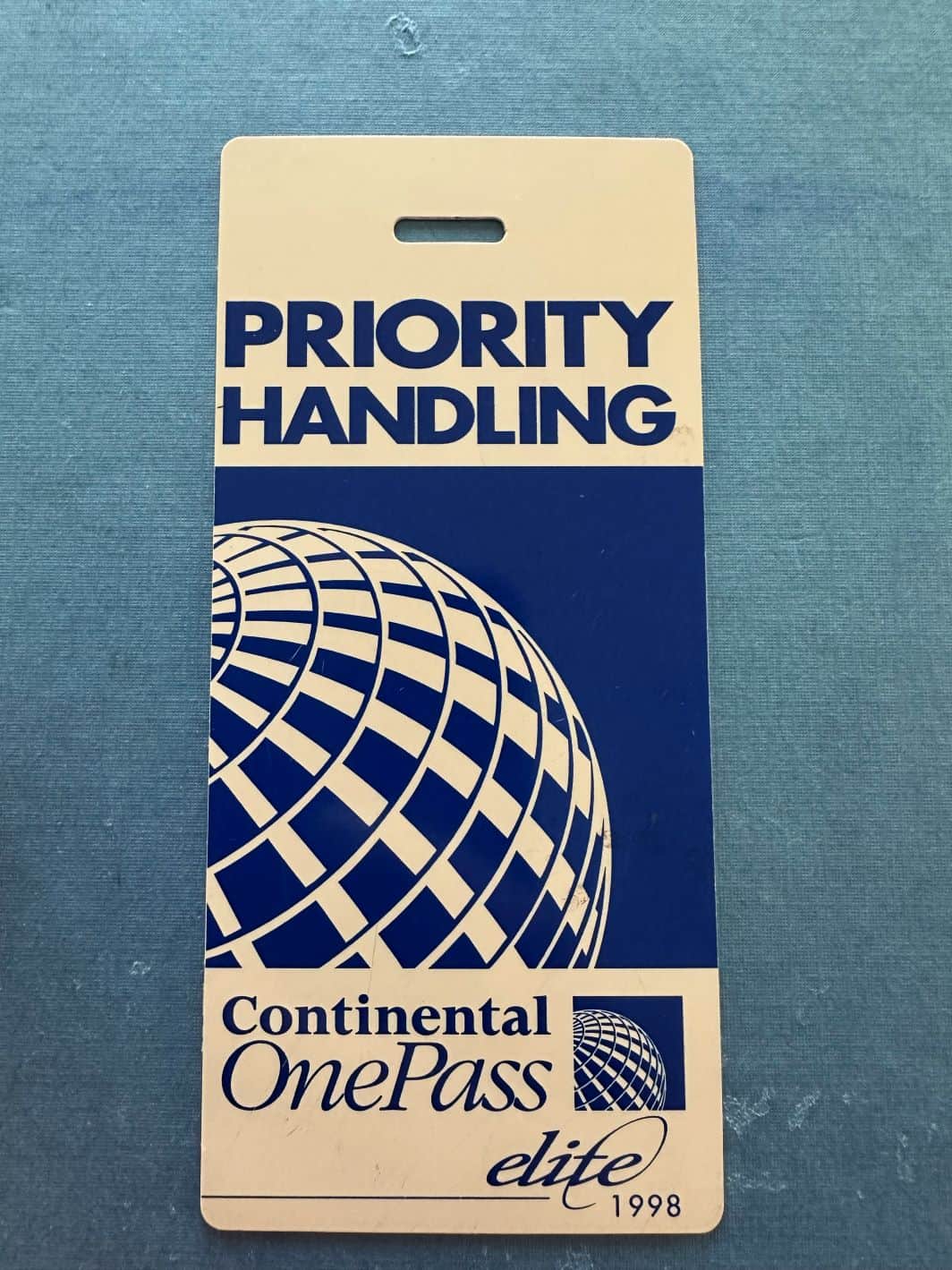 Continental OnePass Luggage Tag