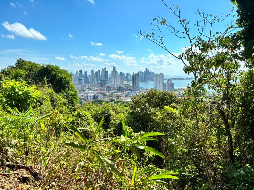 View of Panama City, Panama, when we were almost to the top of Ancon Hill.