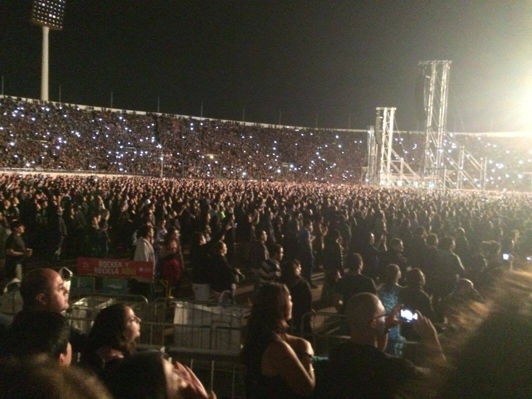 Pearl Jam concert at Santiago’s iconic Estadio Nacional Julio Martínez Prádanos in Ñuñoa