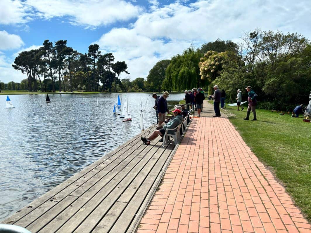 Miniature Sailboat Race on Victoria Lake.