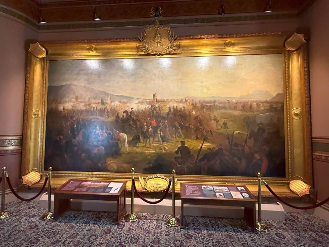 The painting in the Cedar Creek Reception Room. 