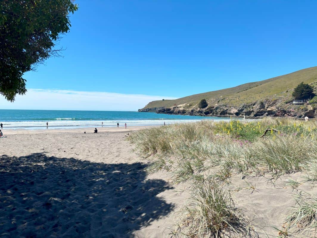 Beautiful beach at the end of our hike.