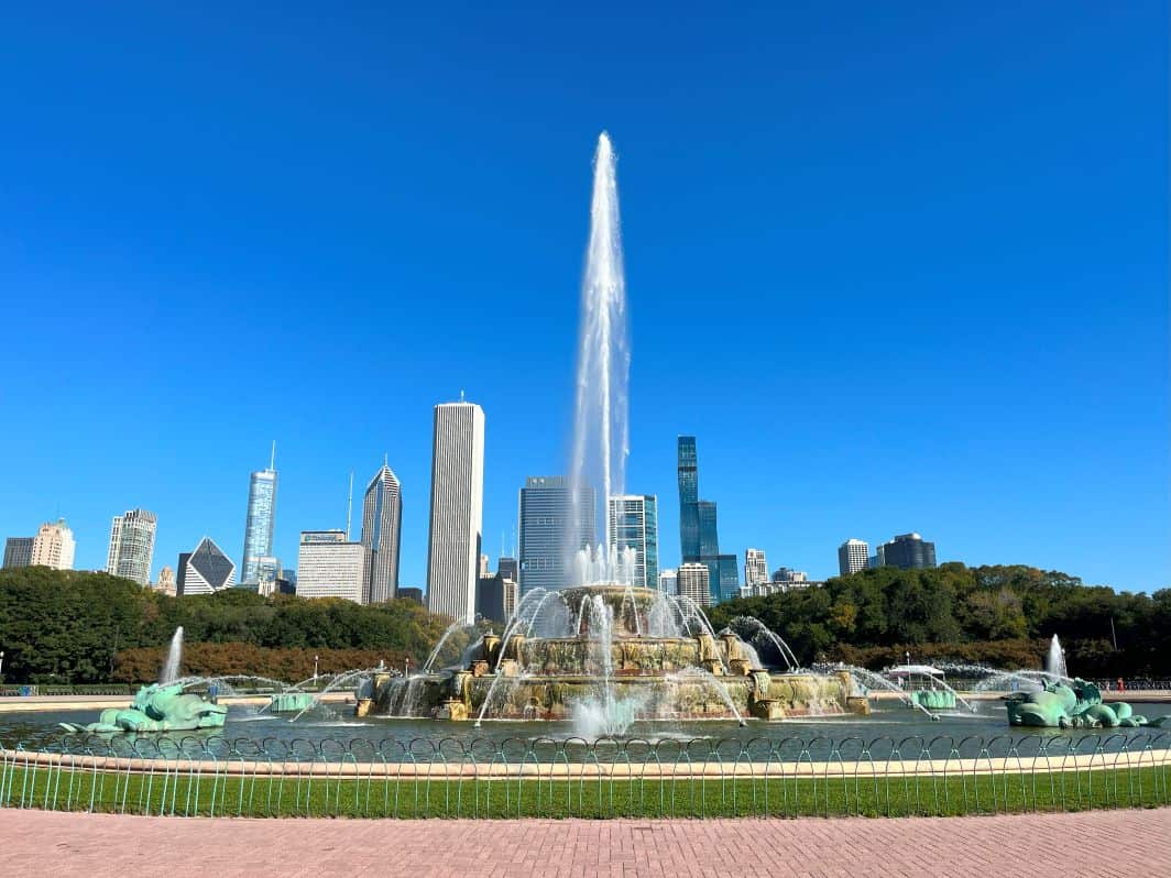 The fountain in Millennium Park