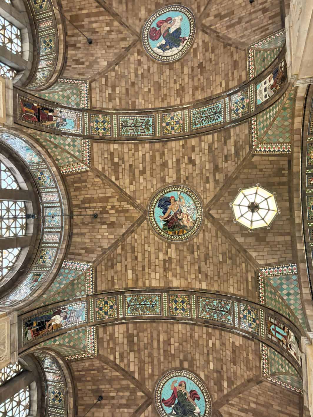 The intricate ceiling