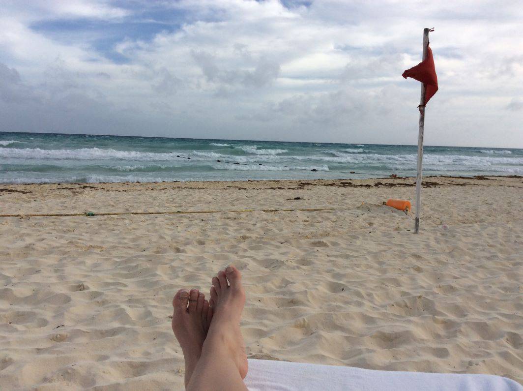 On the beach in Mexico