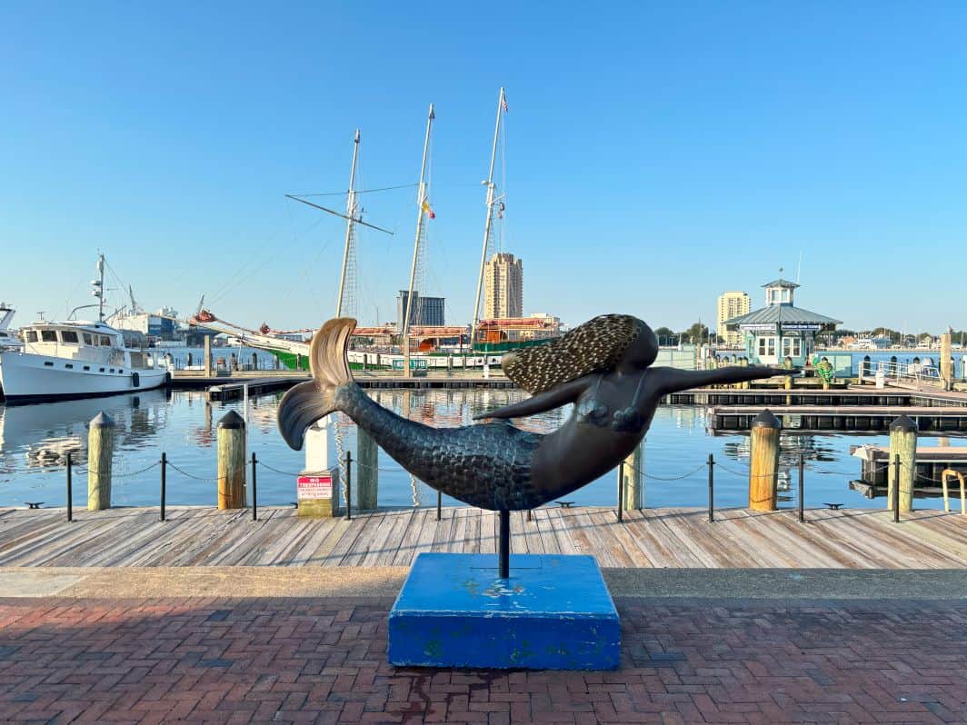 The riverfront in Norfolk
