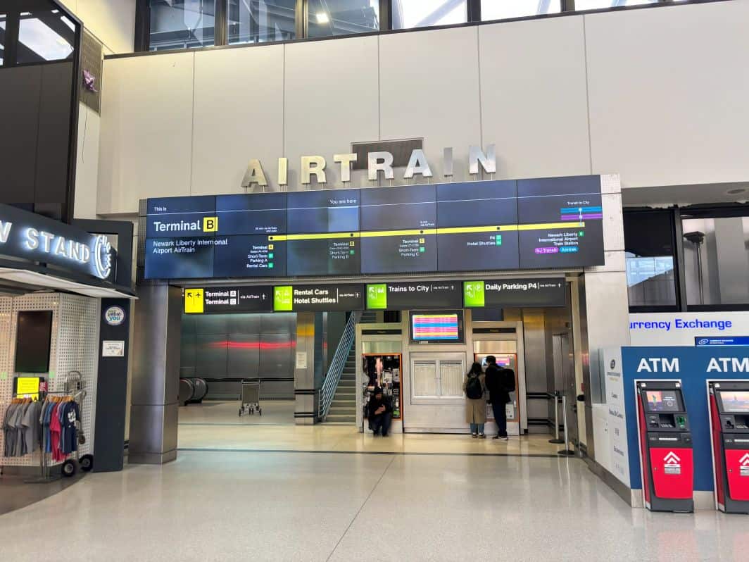AirTrain sign in Terminal B