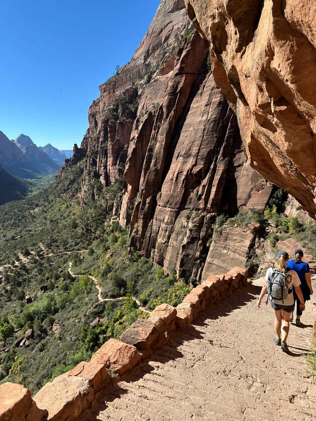 Hiking down from Angel's Landing
