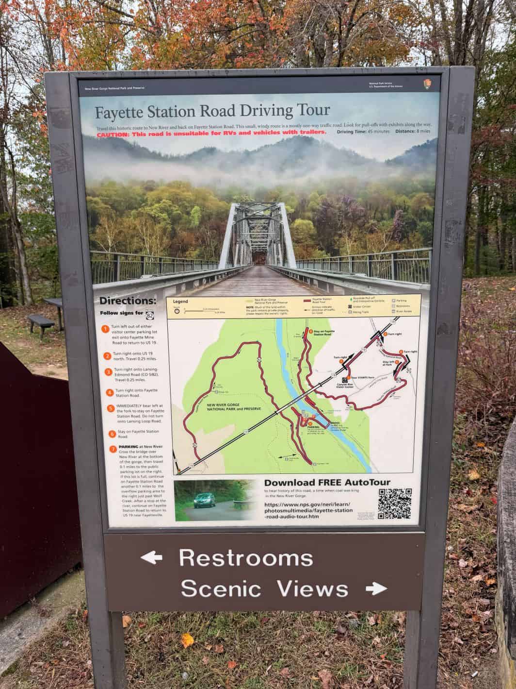 Map of Road Driving Tour