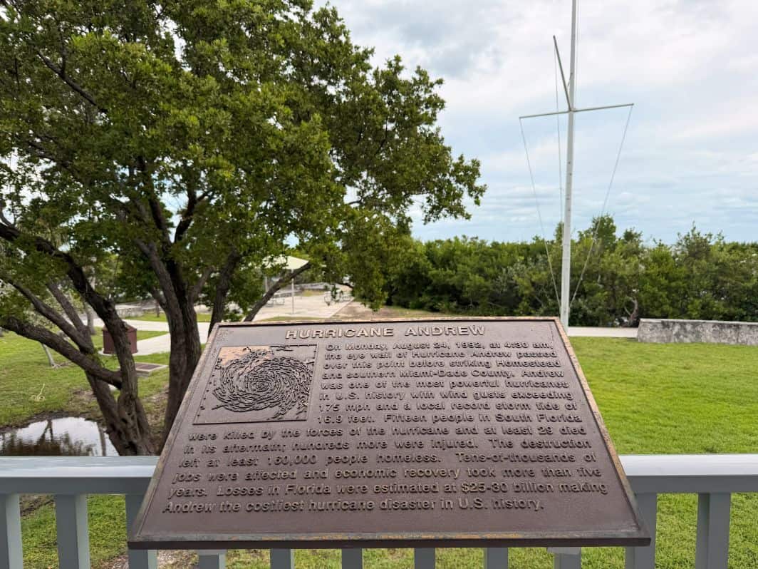 Hurricane Andrew plaque