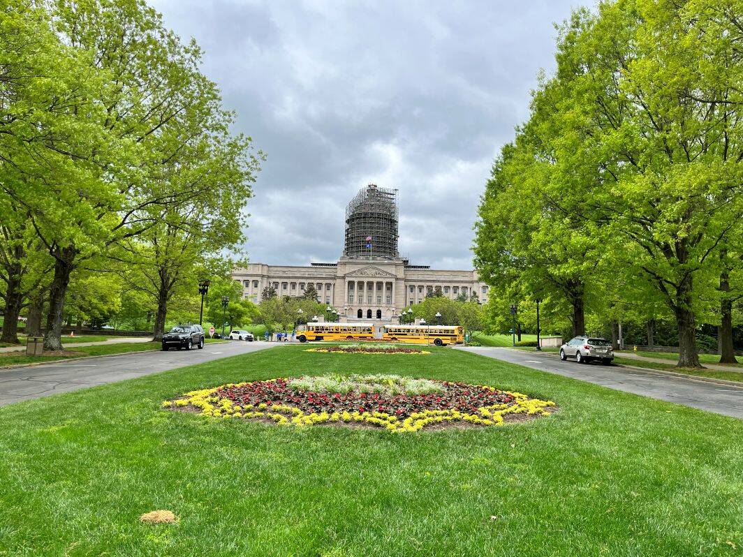 The entrance to the Capitol