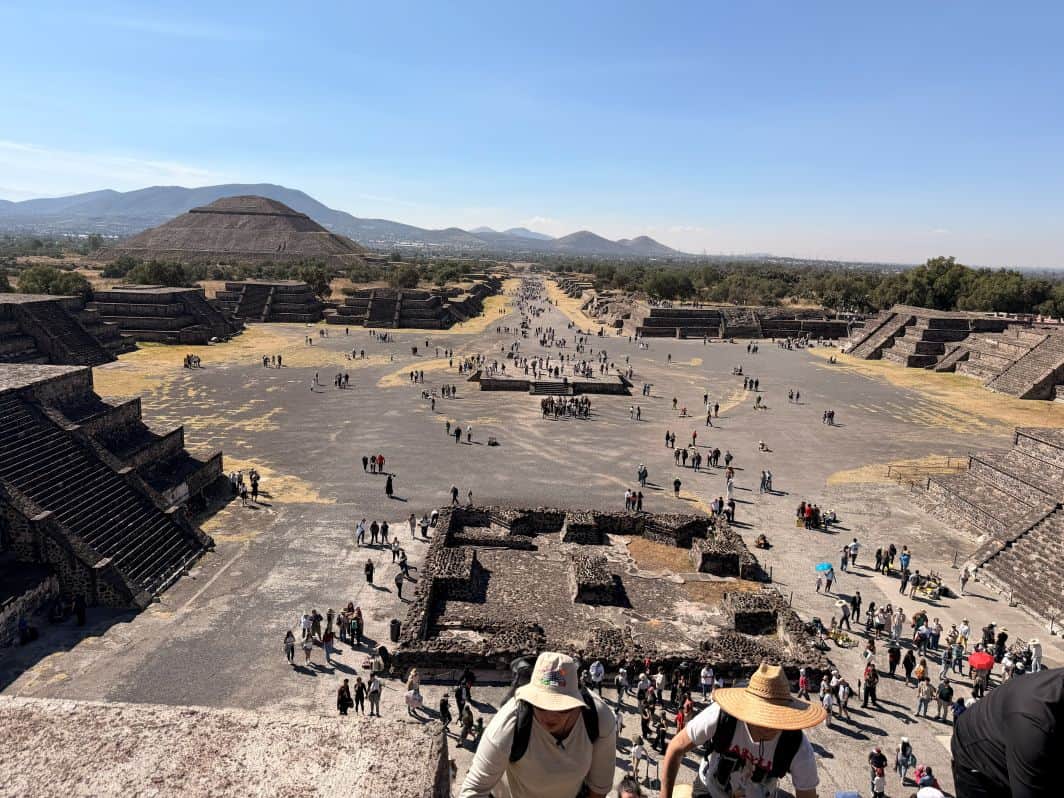 Panoramic view from the top of the Pyramid of the Moon