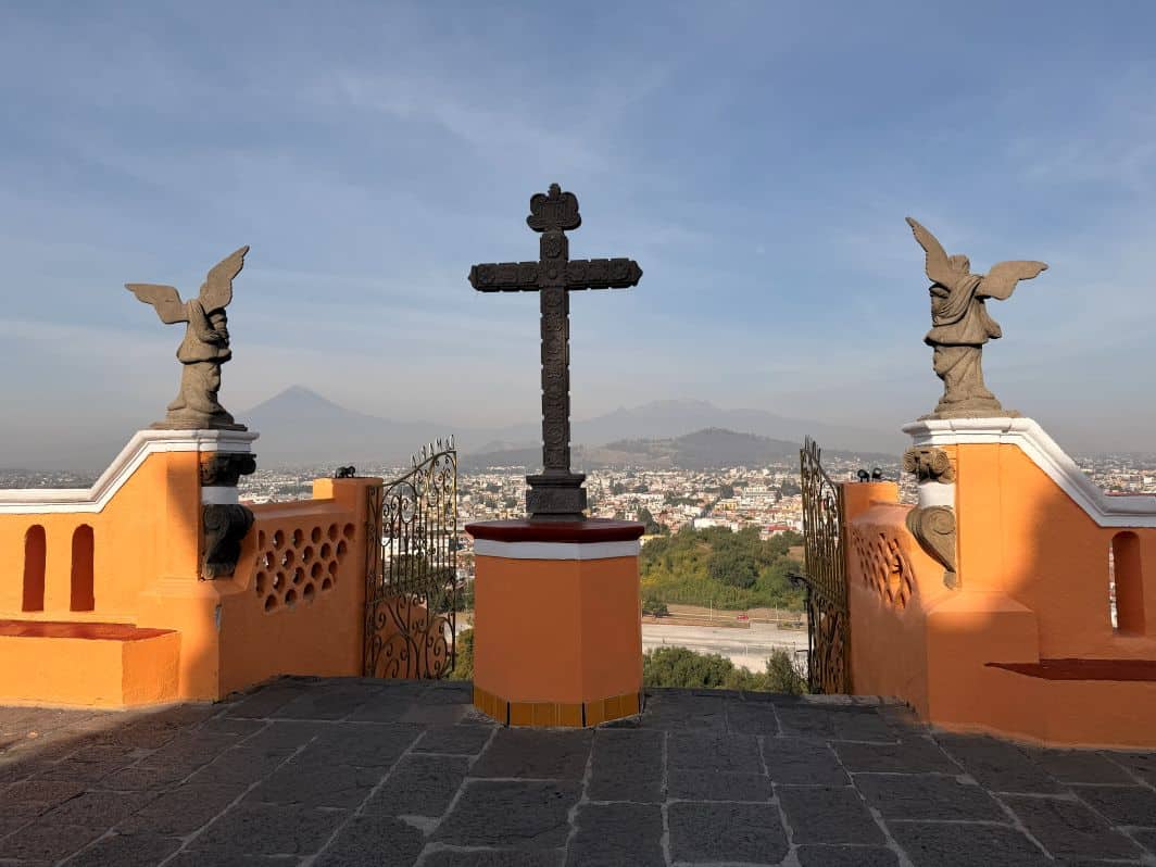 The view looking out over the valley