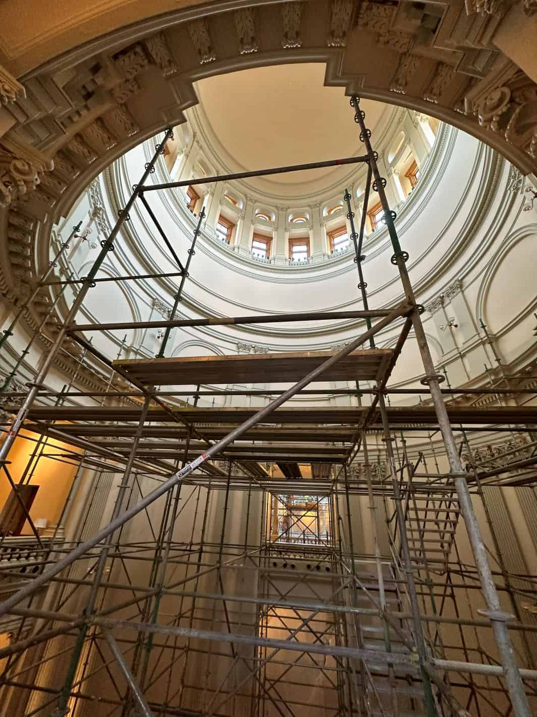 The dome scaffolding