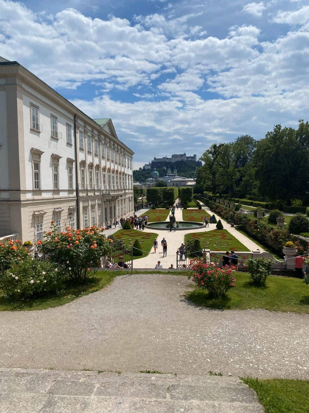 Mirabell Palace and a view of the fortress