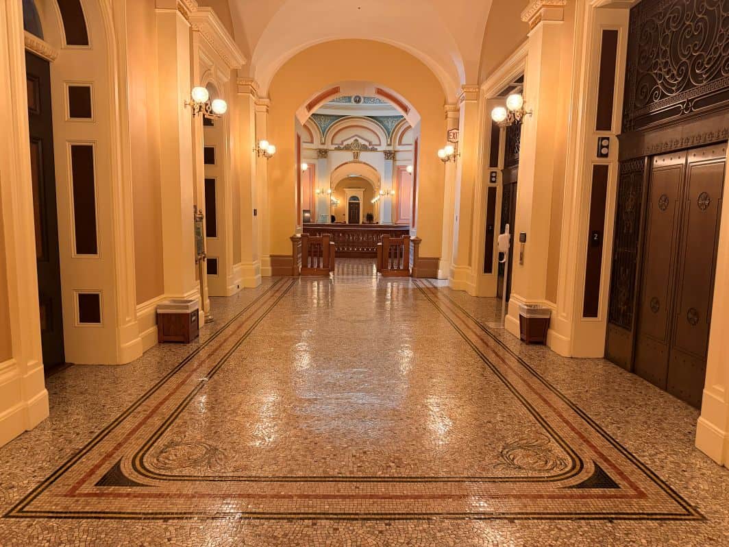 The mosaic tiles