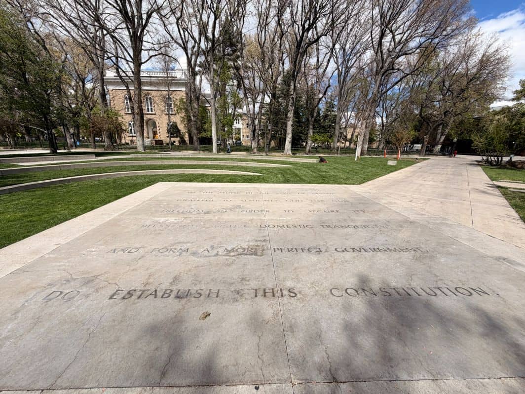 Words etched in concrete