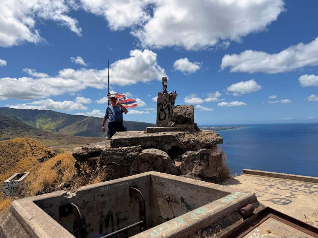 The view from the top of the Pink Pillbox
