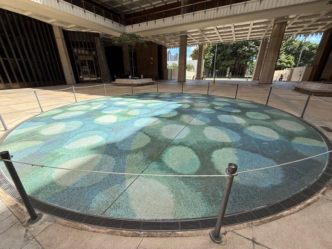 The mosaic tiles
