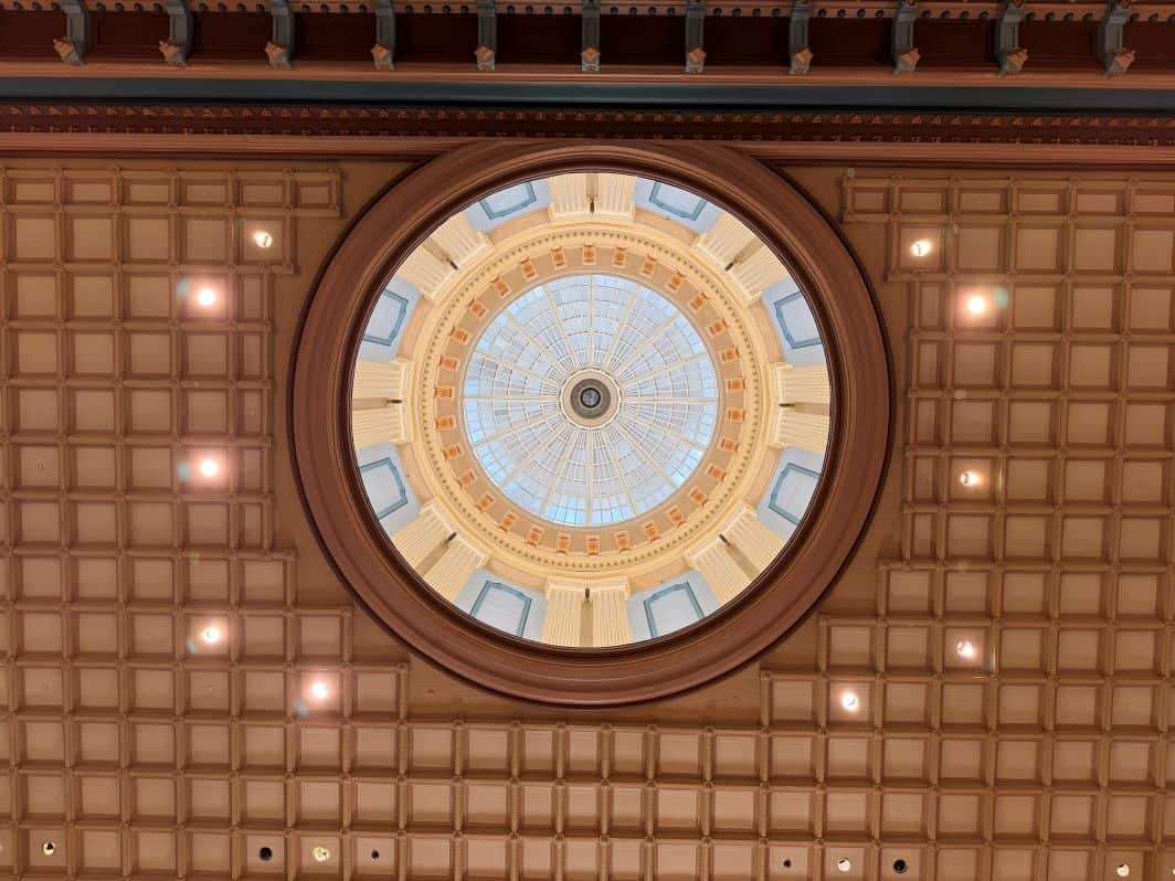 Looking up at the dome
