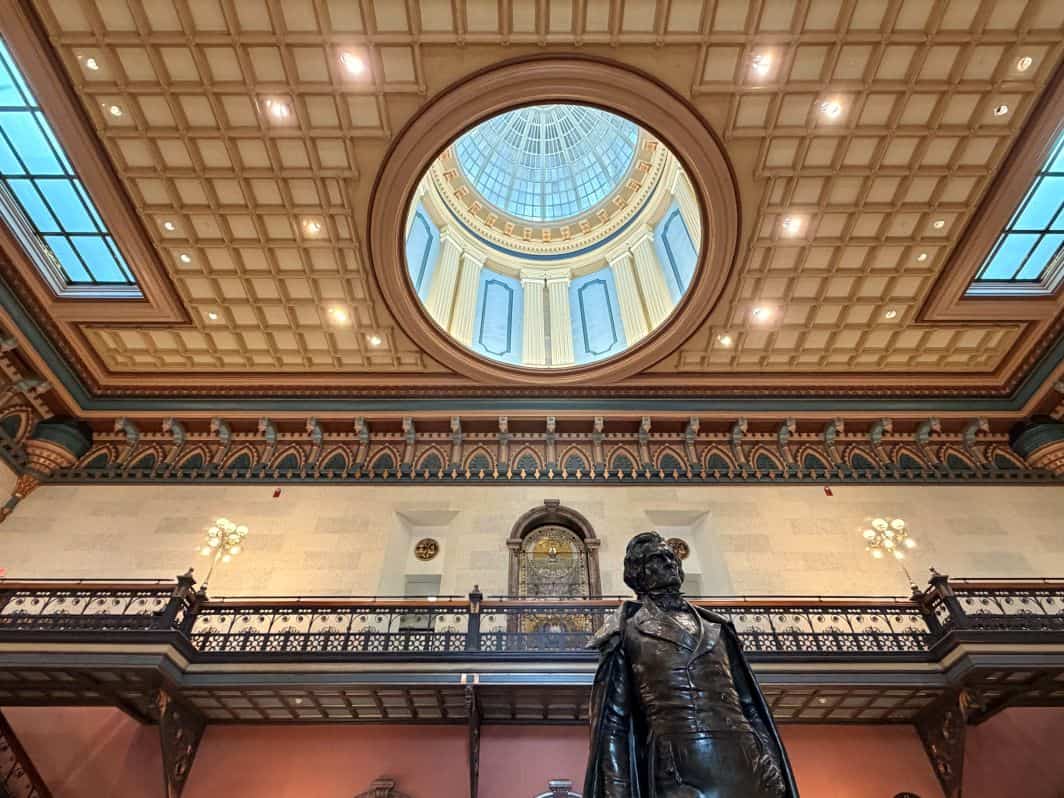 Looking up at the dome