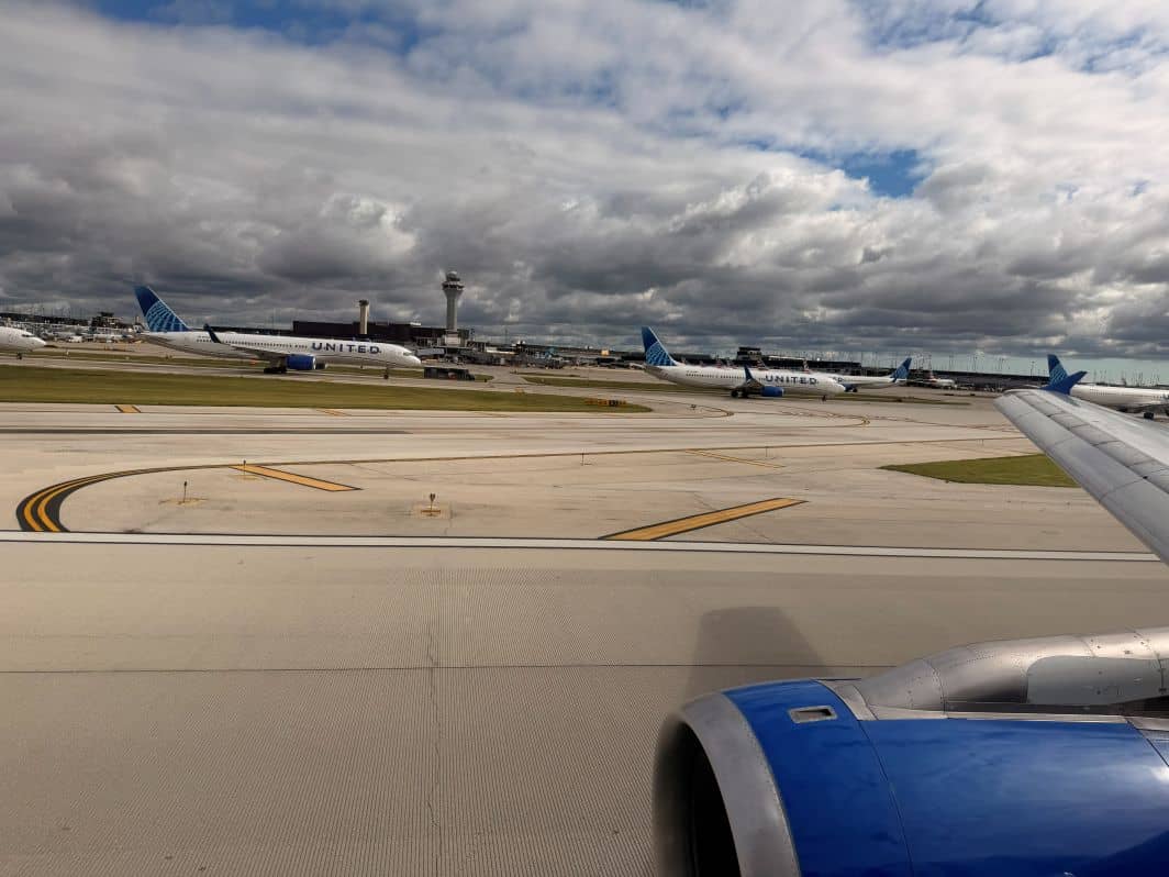 Multiple aircraft going to different destinations.