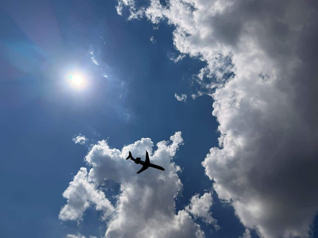Plane flying overhead